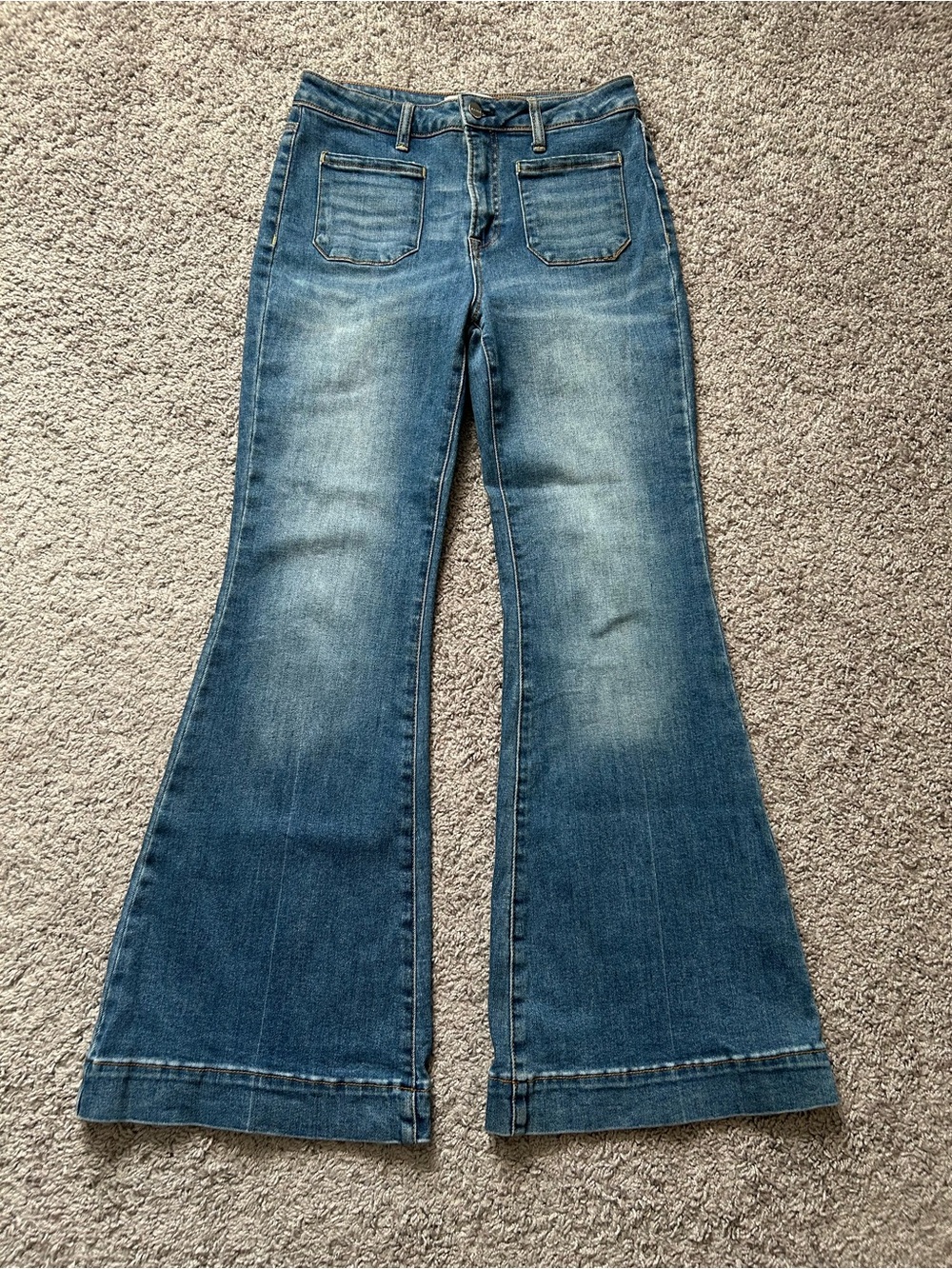 Classic Midwash Flared Jeans for Women